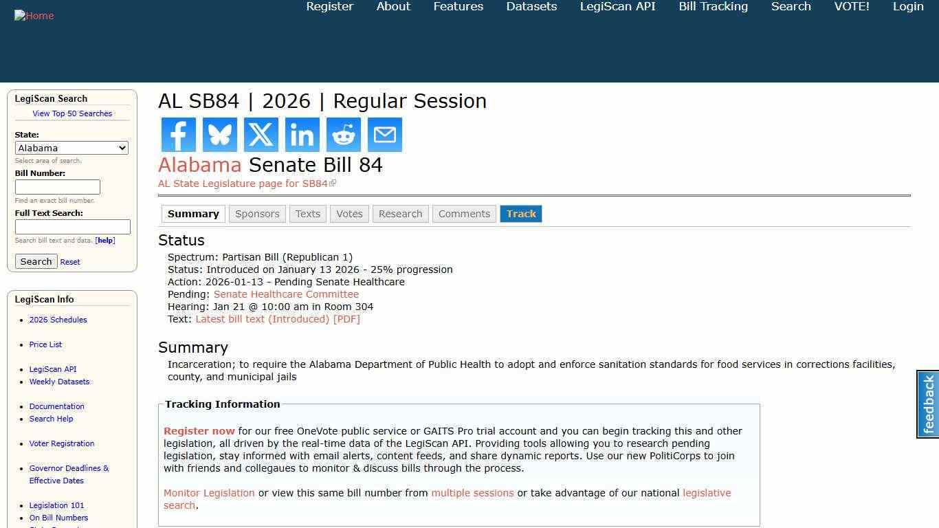 AL SB84 | 2026 | Regular Session | LegiScan